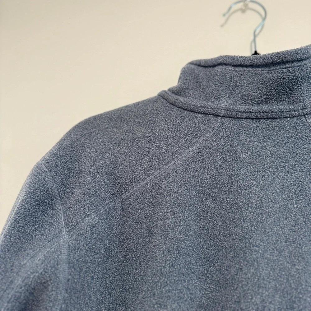 LL‎ Bean Trail Fleece Quarter Zip Pullover Lightweight Sweater L Gray Outdoor